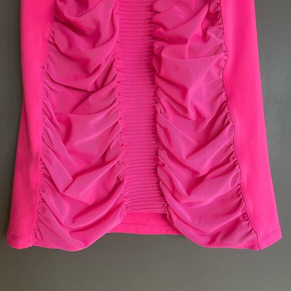 Athleta‎ BAKASANA TANK Prism Pink Size XS Sleeveless Top Sheer Mesh Back Workout - Picture 11 of 16